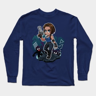 Jill Valentine v2 Chibi RE3 Remake Long Sleeve T-Shirt